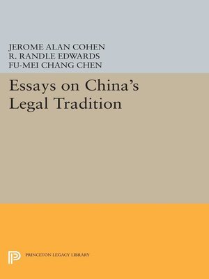 cover image of Essays on China's Legal Tradition